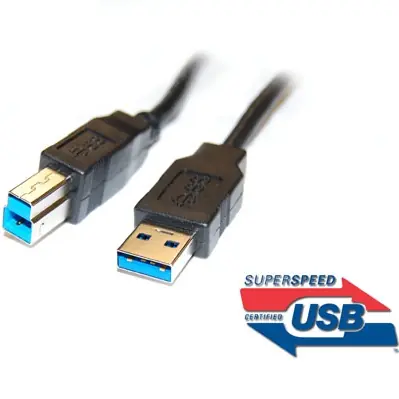 ClickTronic HQ OFC USB3.0 kabel A-B zlacené konektory 3m