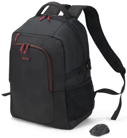 DICOTA Backpack Gain Wireless Mouse Kit černá / batoh pro notebook / až 15.6