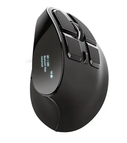 Trust Voxx Rechargeable Ergonomic Wireless Mouse / Bezdrátová ergonomická myš / 2400DPI / 2.4 GHz & BT / Nano USB 