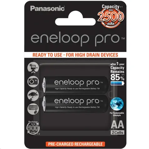Panasonic Eneloop Pro Nabíjecí baterie AA 2500mAh / 2ks / Blistr