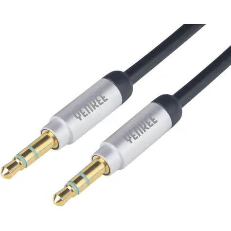 YENKEE YCA 201 BSR  Stereo audio AUX kabel s 3.5 mm konektorem jack / 2x 3.5 mm jack M-M / 1m