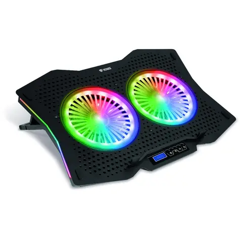 YENKEE YSN 310 černá / chladicí podložka pro Notebook / LCD displej / RGB / až do 15.6