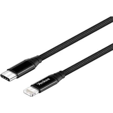 YENKEE YCU 631 USB-C na Lightning kabel černá / délka 1m / 3A