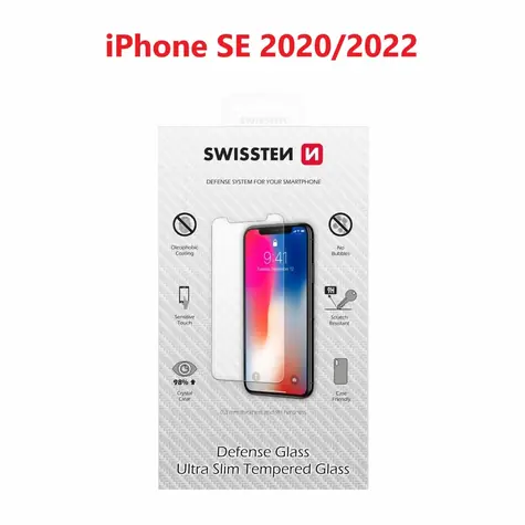 SWISSTEN Ochranné temperované sklo 2.5D pro Apple iPhone SE 2020