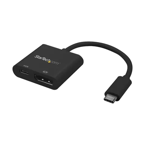 StarTech adaptér USB-C na DisplayPort & Power Delivery 60W černá / 4K 60Hz / HBR2 / Thunderbolt 3