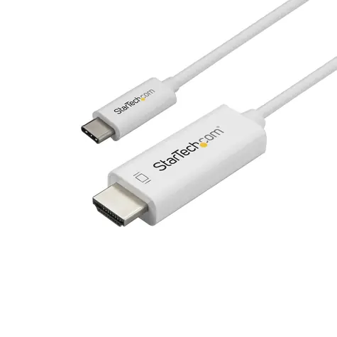 StarTech kabel USB-C na HDMI bílá / 4K 60Hz / HBR2 / 1m