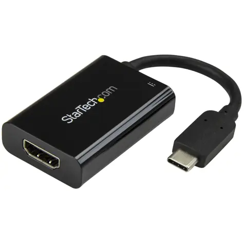 StarTech adaptér USB-C na HDMI & PowerDelivery 60W černá / 4K 60Hz / Thunderbolt 3 