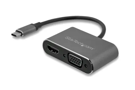 StarTech Multiport video adaptér USB-C na HDMI & VGA šedá / 4K 30Hz 