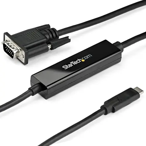 StarTech kabel USB-C na VGA černá / 1920x1200 / 1080p / 1m