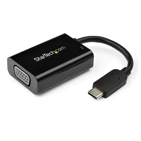 StarTech adaptér USB-C na VGA & PowerDelivery 60W černá / 1080p / Thunderbolt 3 