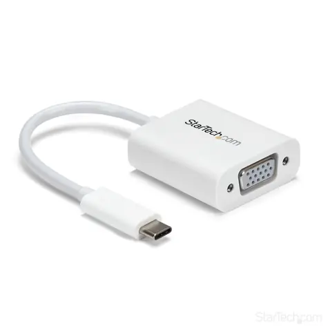 StarTech adaptér USB-C na VGA bílá / 1920x1200 / 1080p