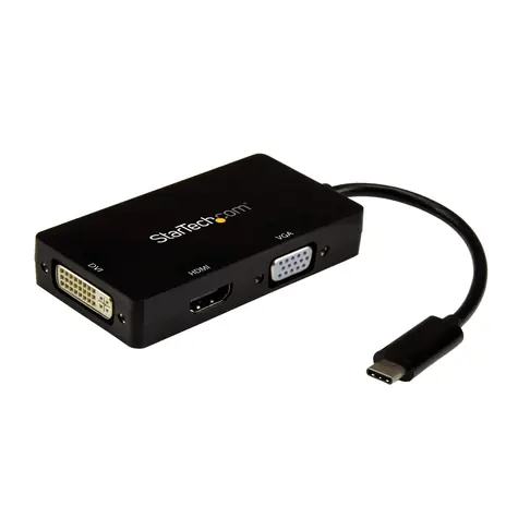 StarTech Multiport video adaptér 3v1 černá / VGA / DVI / HDMI / 4K 30Hz