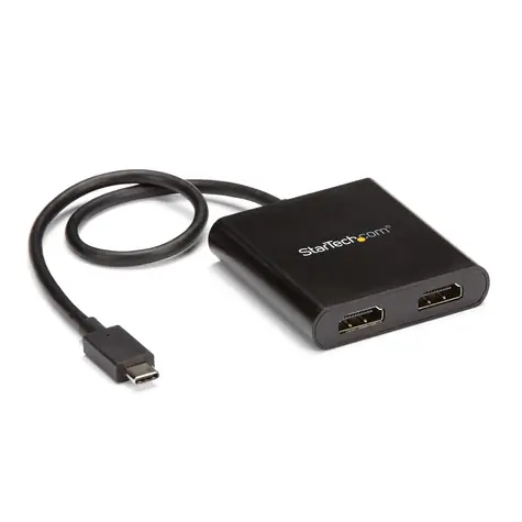 StarTech adaptér USB-C na 2xHDMI černá / Dual 4K 30Hz / 1080p 60Hz / Thunderbolt 3