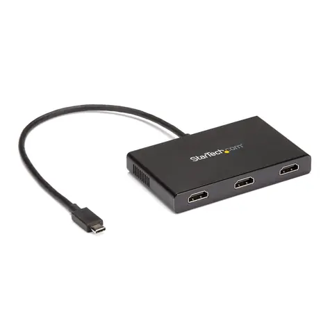 StarTech adaptér USB-C na 3xHDMI černá / Dual 4K 30Hz / Triple 1080p 60Hz / pouze Windows / Thunderbolt 3