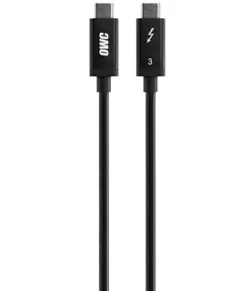 OWC kabel Thunderbolt 3 (1m) černá / 2x USB 3.0 Typ-C (samec) s podporou TB3