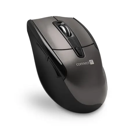 CONNECT IT CMO-1300-BR bronzová / Bezdrátová laserová myš  / 1600DPI / 6 tlačítek / 2xAAA