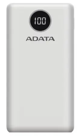 ADATA PowerBank P20000QCD 20000mAh bílá / 3A / 2x USB + 1x USB-C