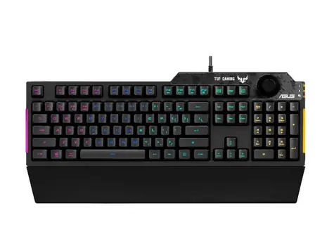 ASUS TUF GAMING K1 černá / drátová herní klávesnice / membránová / US layout / RGB / USB 2.0 / kabel 1.8 m 