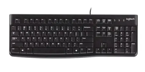 Logitech K120 US černá / klávesnice / drátová / USB kabel