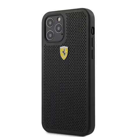 Ferrari On Track Perforated Zadní Kryt pro Apple iPhone 12 & 12 Pro černá