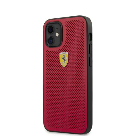 Ferrari On Track Perforated Zadní Kryt pro Apple iPhone 12 mini červená