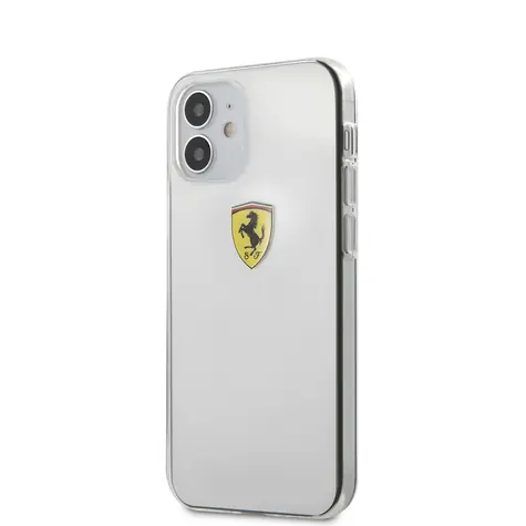 Ferrari On Track Logo Print Kryt pro Apple iPhone 12 mini transparentní