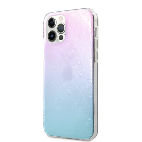 GUESS 3D Raised Zadní Kryt pro Apple iPhone 12 Pro Max modrá