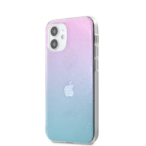 GUESS 3D Raised Zadní Kryt pro Apple iPhone 12 mini modrá