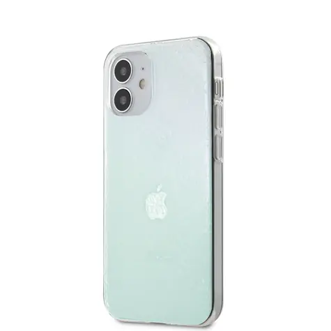 GUESS 3D Raised Zadní Kryt pro Apple iPhone 12 mini Iridescent