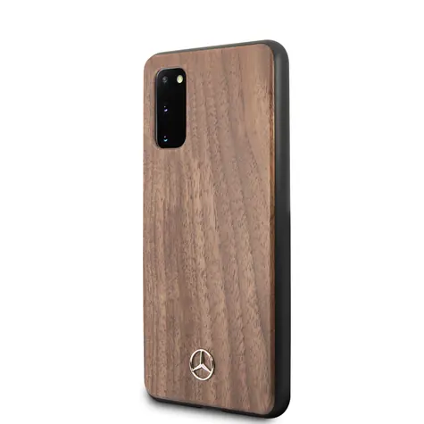 Mercedes Wood Kryt pro Samsung Galaxy S20 hnědá