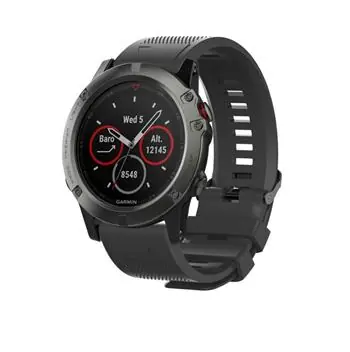 Tactical 668 Silikonový Řemínek pro Garmin Fenix 5X & 6X QuickFit 26mm černá