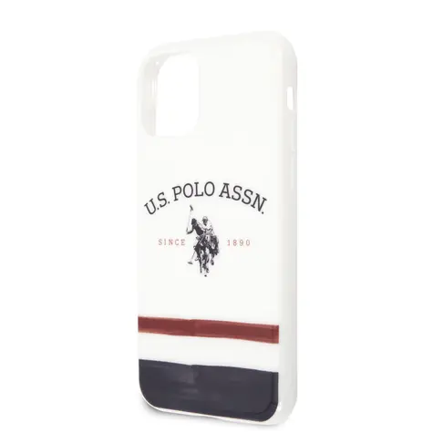 U.S. Polo TPU Tricolor Blurred Kryt pro Apple iPhone 11 Pro bílá