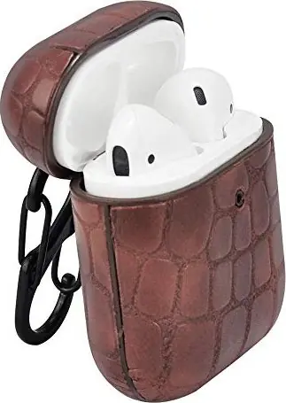 TERRATEC AirBox Stone Pattern Dark Brown / Pouzdro pro Apple AirPods 1 & 2