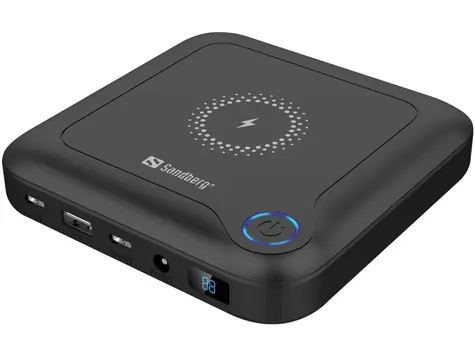 Sandberg All-in1 Laptop Powerbank 24000 mAh / bezdrátová nabíječka / 10 W / 2x USB-C / USB Quick Charge