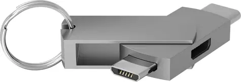 TERRATEC Connect C600 USB-C adaptér / 1x Micro-USB (F) / 1x Micro-USB (M) / 1x USB-C (M)