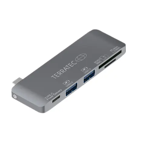 TERRATEC Connect C7 USB-C / 2x USB-A 3.0 / 1x USB-C PD (100W) / SD&Micro-SD čtečka