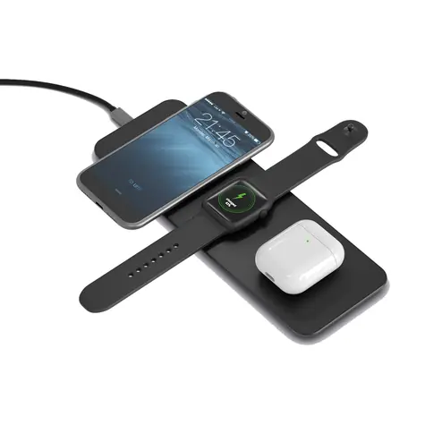 TERRATEC ChargeAir All černá / bezdrátová nabíječka / 10W / telefon & Apple Watch & Apple AirPods