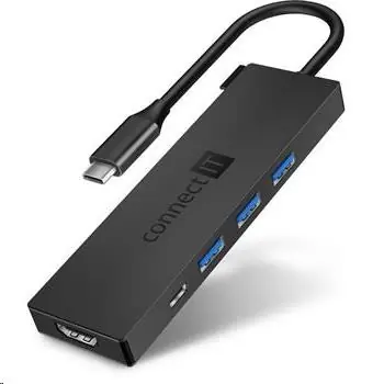 CONNECT IT CHU-8010-AN USB-C hub 5v1 / 1x USB-C (M) / 1x USB-C (F) / 3x USB-A 3.2 (F) / 1x HDMI 1.4