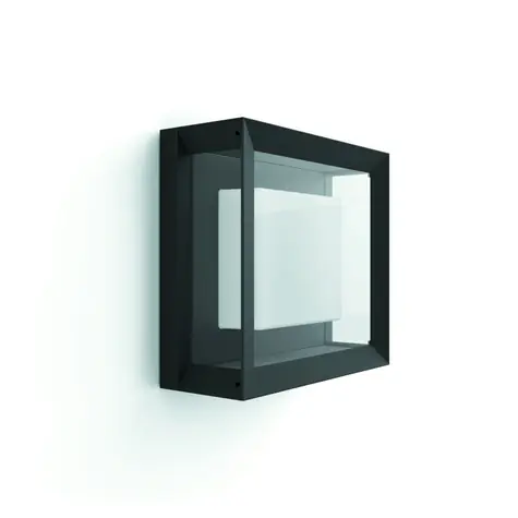 Philips Hue Econic LED 1x15W strop-stěna černá / venkovní stropní-nástěnné svítidlo / 1150lm / 2200-6500K / RGB / IP44
