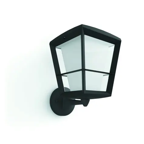 Philips Hue Econic LED 1x15W stěna černá / venkovní nástěnné svítidlo / 1150lm / 2200-6500K / RGB / IP44