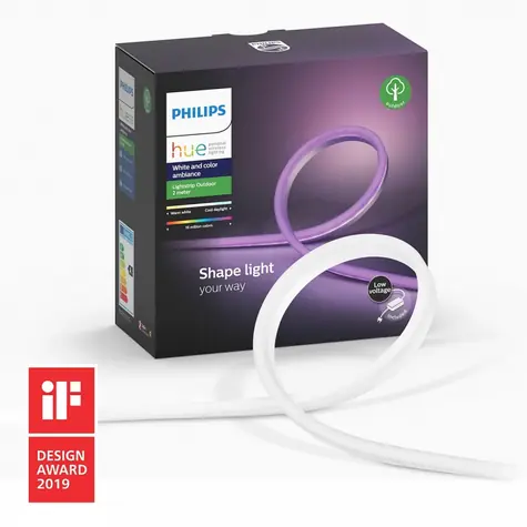 Philips Hue BT LED pásek 1x19W 2m / venkovní LED pásek / 900lm / RGB / IP67