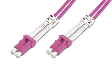 DIGITUS Fiber Optic Patch Cord LC na LC Multimode OM4 - 50 125 µ Duplex 3m