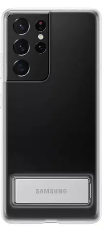 SAMSUNG Clear Standing Cover zadní kryt se stojánkem pro Samsung Galaxy S21 Ultra čirá