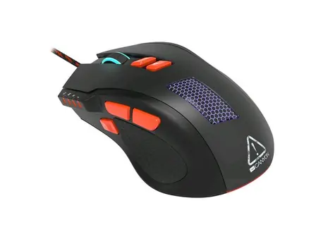 CANYON Corax GM-5N černá / Herní optická myš / 6400 DPI / 8 tlačítek / RGB podsvícení / USB / 1.65 m