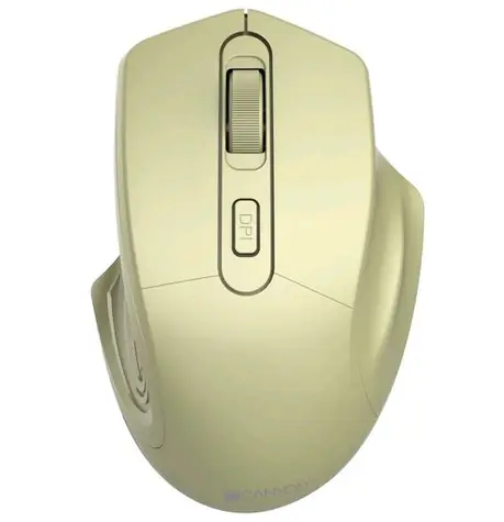 CANYON CNE-CMSW15GO zlatá /  Bezdrátová optická myš / 1600 DPI / 4 tlačítka / USB 2.4 Ghz / 2x AAA