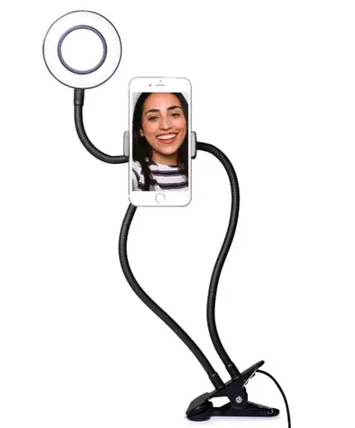 ThumbsUp! Vlogging Light / selfie prsten s držákem smartphonu / LED / 3 nastavení světla