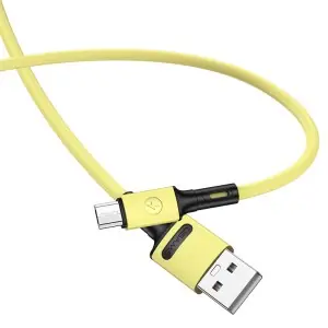 USAMS SJ435 U52 Datový a Nabíjecí Kabel MicroUSB 1m žlutá
