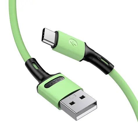 USAMS SJ436 U52 Rychlý Dobíjecí a Datový Kabel USB Type-C 1m zelená