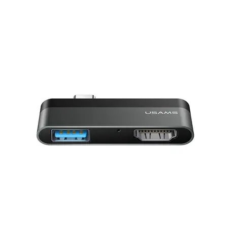 USAMS US-SJ462 Type-C Mini HUB (USB+HDMI) šedá