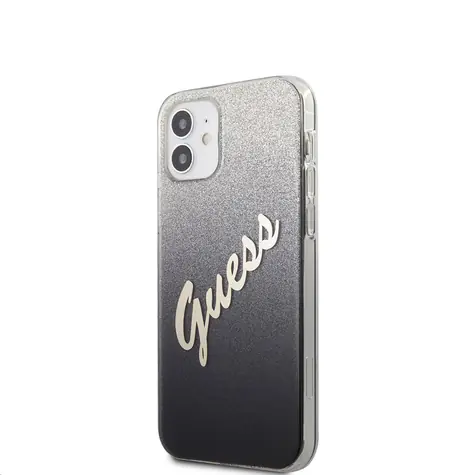 GUESS PC & TPU Vintage Zadní Kryt pro Apple iPhone 12 mini Gradient černá